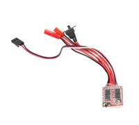 RiToEasysports 30A ESC Motor Speed Controller, Metal Casting with Switch for RC Car Accessories Parts, Front Reverse Brake Function (Black Red)
