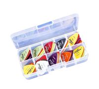 RiToEasysports 50 Pcs Guitar Picks, Professional ABS Plastic Replacement Plectrum Kit with Frosted Polished Surface and Storage Box, for Acoustic Electric Bass Guitar