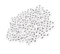 RiToEasysports 500PCs Acrylic Beads Handmade Beaded Accessories for DIY Jewelry Making Clothing White 0-9 Round Number for DIY Projects and Jewelry Designers
