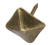 RiToEasysports 50pcs Vintage Cyan Bronze Iron Decorative Upholstery Door Nails Craft Furniture Hardware (Side Length 12mm*Total Length 18mm)