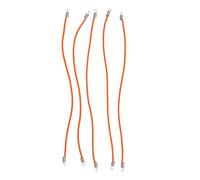 RiToEasysports 5pcs RC Car Elastic Roof Rope, Stretchy Luggage Rack Strap with Nylon Hooks Secure Attachment for 1/8 1/10 Scale D90 SCX10 (Orange)