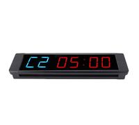 RiToEasysports 6 Digits Gym Timer 12/24 Hours Stopwatch Fitness Interval Training Clock with Countdown for Home Workout Men Women (UK Plug)