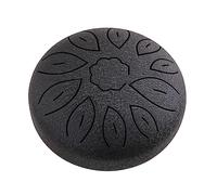 RiToEasysports 6 Inch Steel Tongue Drum, 11 Notes C Key Handpan (Black)