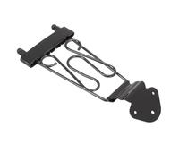 RiToEasysports 6 String Trapeze Tailpiece, Metal Guitar Bridge Tailpiece with Height Adjustment Open Frame Design, for Archtop Jazz Guitar Bass (Black)