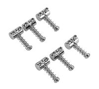 RiToEasysports 6Pcs Guitar String Saddles Spring Screws, Metal Replacement Parts for Bridge, with Shiny Rust Proof Surface for Bass Jazz Electric Guitar