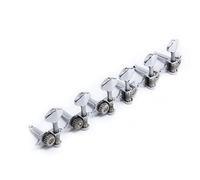 RiToEasysports 6Pcs Guitar String Tuning Pegs, Metal Open Gear Machine Heads with Heavy Duty Internal Gears for Acoustic and Electric Guitars (Silver)