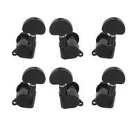 RiToEasysports 6Pcs Guitar String Tuning Pegs, Zinc Alloy Sealed Machine Heads Set with Rustproof Resistant Durable Material, for Acoustic and Electric Guitars (Black)