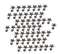 RiToEasysports A Strong Button with A Zinc Alloy, 50 Fashionable Studs Packages for Silver Bags and Shoes (Silver Black)