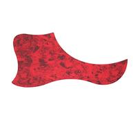 RiToEasysports Acoustic Guitar Pickguard, 2Pcs Mirror Effect Red Tortoise Scratch Resistant Guard Plate, with Soft Surface for Easy Installation, for 38 to 41in Folk Guitar (Red tortoise shell color