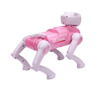RiToEasysports AI Robot Dog, Programmable Interactive Puppy with Voice Control, 2.4G Remote, App Control, Singing, Dancing, Kung Fu, Programming Actions (Pink)