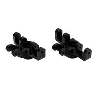 RiToEasysports Aluminum Alloy Front Steering Cup, Durable Wear Resistant CNC 3D Texture with Adjustable Angle Design, for LOSI SUPER BAJA REY 1/6 RC Car Upgrade Parts (Black)