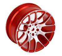 RiToEasysports Aluminum Alloy RC Wheel Rims Set for 1/12 Scale MN128 MN86 G500 RC Cars Enhanced Stability Off Road On, Performance Optimized, Reinforced Structure, Multi-Surface Adaptability (Red)