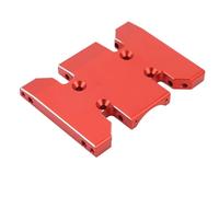 RiToEasysports Aluminum Alloy Skid Plate, Durable Transmission Mount for SCX10 PRO RC Cars, Balanced Ride, Easy Install and CNC Fine Manufacturing, Heat Dissipation, Black Hard Coating (Red)
