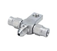RiToEasysports AN3 Brake Hose Tee Fitting Stainless Steel Brake Pipe Tee Fitting Machine Finished Direct Replacement Easy Installation for Automobile Line Connection