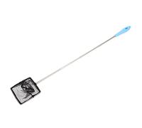 RiToEasysports Aquarium Fine Mesh Net with Extendable Stainless Steel Handle, Perfect for Skimming Debris & Uneaten Food for Shrimp and Small Fish, Blue, Round & Square Options (Square)