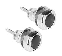 RiToEasysports Automatic Non-skid Guitar Strap Lock Set for Acoustic Electric Guitar Bass, Practical End Button Peg for Easy Installation (Silver)