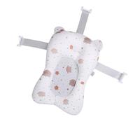 RiToEasysports Baby Bath Cushion, Slip Resistant Adjustable Breathable Infant Bath Pillow for Sitting Lying Positions, with Foldable Washable Design (White)