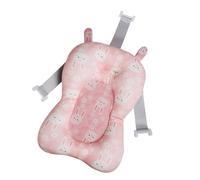 RiToEasysports Baby Bath Cushion, Slip Resistant Adjustable Breathable Infant Bath Pillow for Sitting Lying Positions, with Foldable Washable Design (Pink)