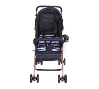 RiToEasysports Baby Stroller, Lightweight Foldable Pushchair with Adjustable Canopy, Versatile Reclining Backrest, Ideal for Outdoor Activities (Black)