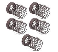 RiToEasysports Bait Holder Hooks Fishing Bait Cage Set of 5, Metal Lightweight Sinking Holder Feeder, Portable for Quick & Efficient Dispersion, with Versatile Options, for Various Setups and