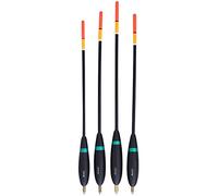 RiToEasysports Balsa Wood Fishing Float, Sliding Bobber with Bright Tail for All Depths and Situations, Adjustable Bite Indicator, Water Resistant Surface