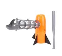 RiToEasysports Baseball Pitching Machines, Plastic One Click Start Automatic Baseball Trainer with 5 Balls and 1 Bat for Training