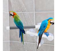 RiToEasysports Bird Bathing Perch with Suction Cup for Parrots | Durable PVC material, easy installation, suitable for shower, helps keep feathers clean