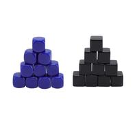 RiToEasysports Blanks Dice,16mm Plastic Colored Blanks Dice Includes Storage Bag for DIY Board Games, Math Activities