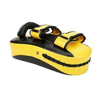 RiToEasysports Boxing Hand Target, Curved Surface Design for Force Absorption, EVA Sponge Filling with PU Leather Cover, for Right Left Handed Training, 2 Colors (Yellow)