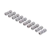 RiToEasysports Brake Line Connector Plated Copper Brake Pipe Fitting 10 Pcs for 4.75mm Tube Inverted and Double Flare Use for Line Repair and Replacement