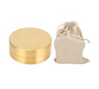 RiToEasysports Brass Sealed Box, Round Dust Proof Container Sturdy Outdoor Jewelry Storage for Necklace Bracelet Earrings (Medium 80-105mm / 3.1-4.1in)