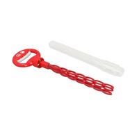 RiToEasysports Bubble Wands Bulk, 32 Holes Leakproof Plastic Smiling Face Bubble Stick for Outdoor, with Lid for Blowing Summer Toy (Red)