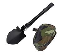 RiToEasysports Camping Shovel, Multifunctional Engineer Shovel Folding Trench Shovel Carbon Steel Camping Spade with Storage Bag Children S Spade for Survival Activities (black)