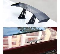 RiToEasysports Carbon Fiber Mini GT Wing Spoiler Car Tail Decorative Spoiler Single Deck Design 17 X 2.9 X 3.5cm with High Speed Stability for Sedan Coupe Hatchback (Black)