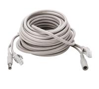 RiToEasysports CCTV -Thernet Cable for IP Cameras NVR CAT 5 Expansion of the Performance of 10 Mbit/S / 100 Mbit/S RJ45 + DC for Safety Inside (10M)