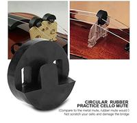 RiToEasysports Cello Mute, Round Rubber Cello Volume Reducer Less Sound Practice for Musical Instruments Accessory Black