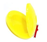RiToEasysports Children Finger Castanet, Plastic Hand Percussion Instrument with Great Sound Quality, for Kids Music Learning and Parent Child Interaction (Yellow)