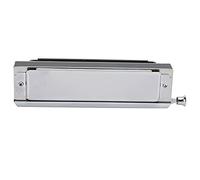 RiToEasysports Chromatic Harmonica 10 Hole 40 Tone 2 -siened Mouth Organ Silver with Sensitive Toning Lever