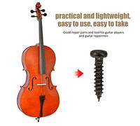 RiToEasysports Chrome Guitar Machine Heads Tuning Pegs Screws 50pcs, Versatile Color Options, Lightweight with Great Value Pack, Good Quality, Essential Repair Parts for Pick Guards and Back (Black)