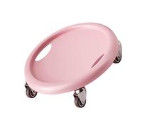 RiToEasysports Core Slider, Ab Workout Sliding Disc with 4 Universal Rollers for Home Gym, Office Training, Safe Slip Proof Pattern and Sturdy PU Material (Pink)