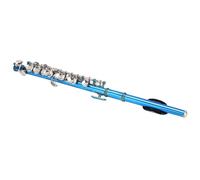 RiToEasysports Cupronickel Blue Piccolo Flute for Beginners - and Deep Sound, 6 Holes Key Instrument to Play