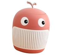 RiToEasysports Cute Whale Trash Can Mini Multifunctional Garbage Bin for Office Desk Plastic Material 1 Unit (Pink)