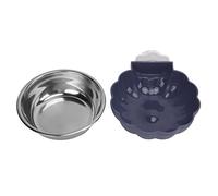 RiToEasysports Detachable Stainless Steel Dog Bowl Pumpkin Shape for Easy Feeding in Pet Cages Ideal for Birds and Guinea Pigs (Blue)