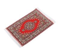 RiToEasysports Dollhouse Woven Carpet Miniature Rug, 1:12 Miniature Dollhouse Decoration, Vivid & Delicate, Birthdays & Christmas (red Satin (lure)