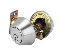RiToEasysports Double -Cylinder Steel -Safety Door Door Screw, Double Sided Lock for Wooden, Anti Theft Lock, Living Safety, Silver (Stainless Steel)