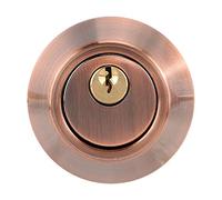RiToEasysports Double -Cylinder Steel -Safety Door Door Screw, Double Sided Lock for Wooden, Anti Theft Lock, Living Safety, Silver (Dark Copper Plating)