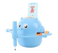 RiToEasysports Drawing Robot, Intelligent Automatic Drawing Robot with 100 Word Cards Voice Interaction Magic Painting Learning Toys for Kids (Sky Blue)