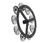 RiToEasysports Drum Cymbal, 9 Metal Jingles Tambourine Effect Percussion Accessory, Hihat Mountable Ching Ring for Hierarchical Sound, with ABS and Metal Construction for Drum Instruments