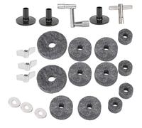 RiToEasysports Drum Felt Pads Kit with Base Wing Nuts Tlak Protect the Pelvis and Improve the Drums That Are Suitable for Most Parts of the Sound Quality (Grey)