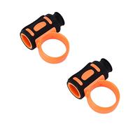RiToEasysports Drum Sticks Aid Silicon Finger Controller for Beginners, Comfortable Handle, Protection of the Fingers, Reusable Clampholder, Suitable for Promark, Vic First, Drums (Black Orange)